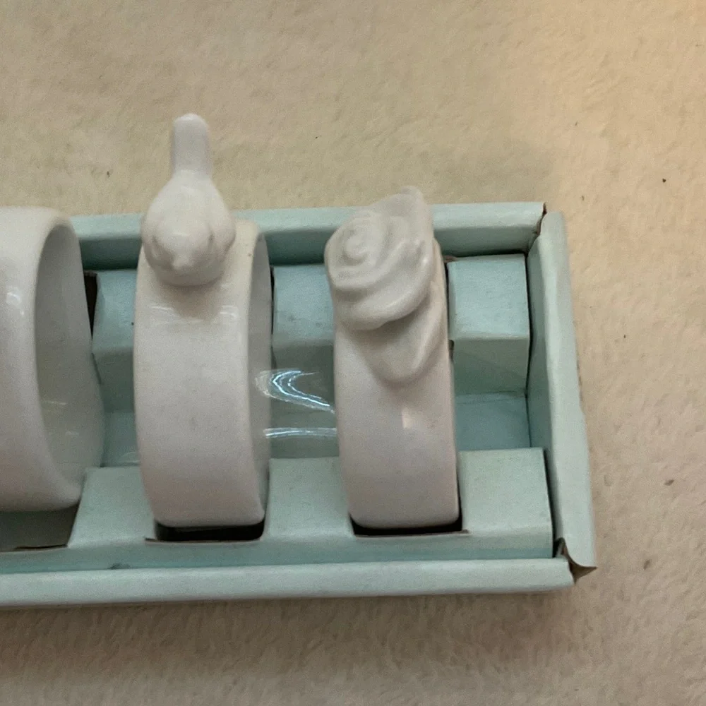 Target White Ceramic Napkin Rings